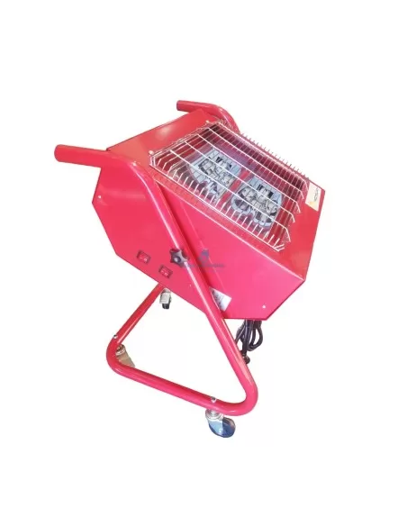 Chauffage électrique infrarouge rouge Imex 2x1500w avec roulettes